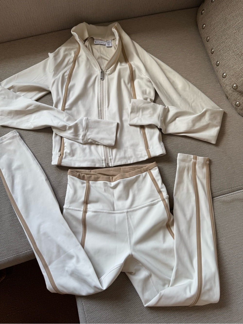 Athleta cream- beige XXS set
